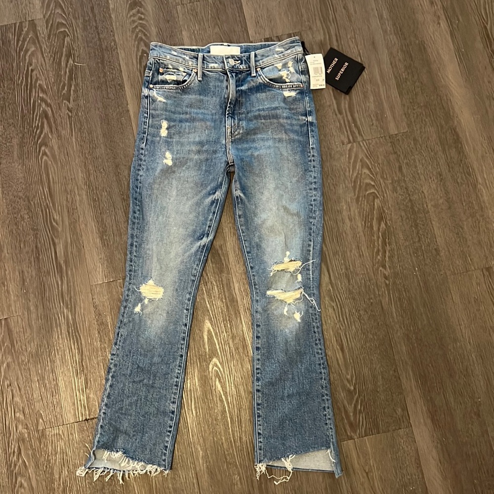 MOTHER "The Insider Crop Step Fray"